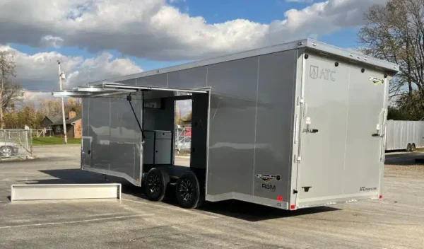 Enclosed ATC Car Trailer 2026 24ft. Aluminum ROM 400 w/Large Escape Door & Aluminum Wheels 5752