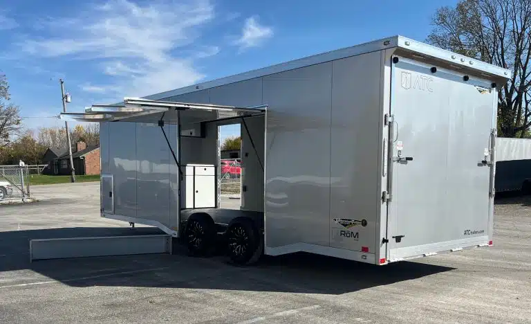 Enclosed ATC Car Trailer 2026 24ft. Aluminum ROM 400 w/Large Escape Door & Aluminum Wheels 5753
