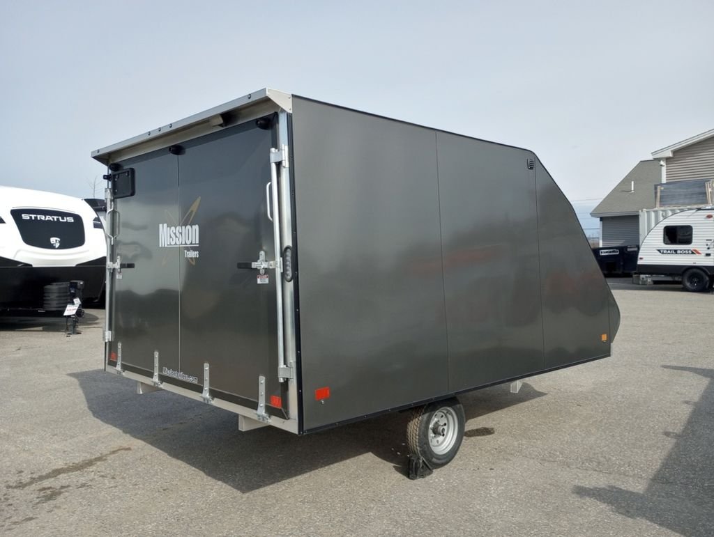 Mission Trailers 101×12 Aluminum 2-Place Crossover w/Mats & Guides, Rear Canopy - Image 2