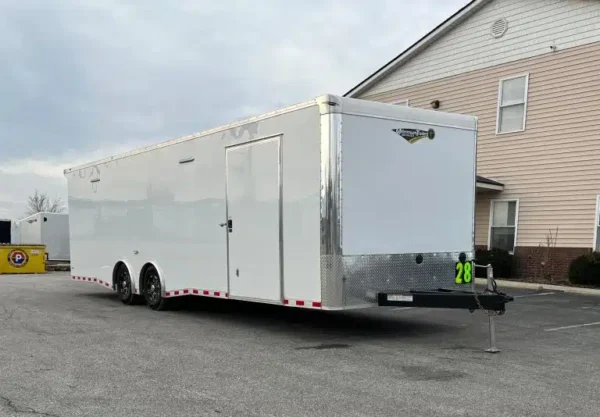 Enclosed Car Hauler 2026 28ft. Extreme w/6K Torsion Spread Axles, Finished Interior w/Cabinets & Alum. Wheels 0592