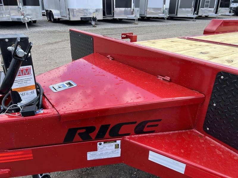 2024 Rice Trailers 7×22 16K Tilt Deck Powder Coat Equipment w/Toolbox - Image 12