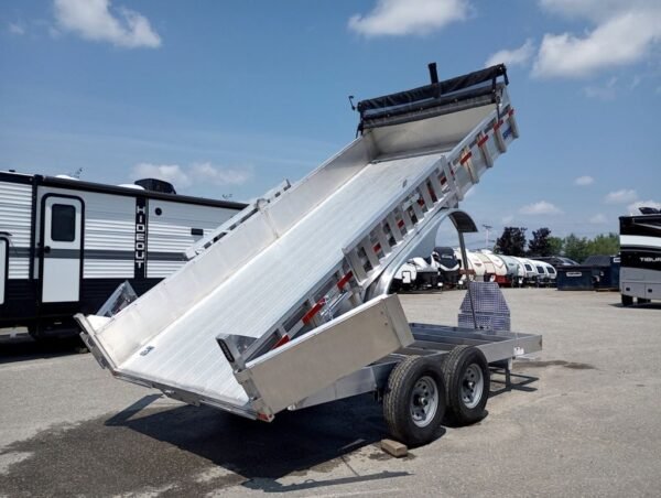2025 Mission Trailers 7×16 14K Aluminum Hydraulic Dump w/Ramps, HD D-Rings, Barn Doors, Tarp Kit
