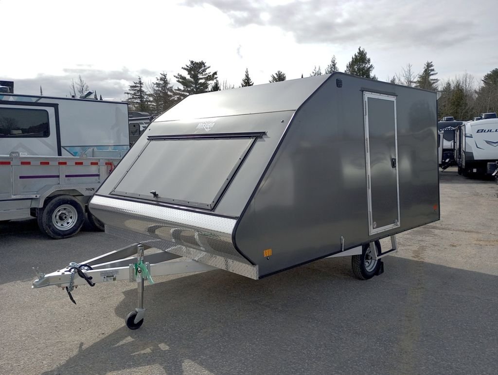 Mission Trailers 101×12 Aluminum 2-Place Crossover w/Mats & Guides, Rear Canopy